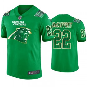 Maillot Homme Carolina Panthers Christian McCaffrey 22 Kelly Vert St. Patricks Day